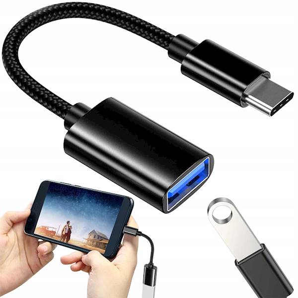 ADAPTER PRZEJŚCIÓWKA USB-C DO USB-A 3.0  OTG SOLIDNY DO TELEFONU SOLIDNA OPLOT