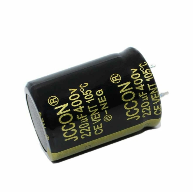 KONDENSATOR 220UF 400V Ø25x35mm 10% SNAP-IN JCCON LOW ESR AUDIO ELEKTROLITYCZNY
