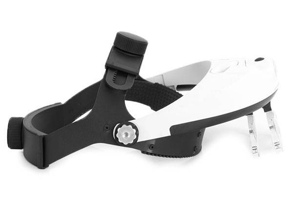 PROFESJONALNA LUPA NAGŁOWNA Z PODŚWIETLENIEM 2 LED SOCZEWKI NA GŁOWĘ ORAZ Z WYMIENNYMI SOCZEWKAMI 1x 1,5x 2x 2,5x 3,5x