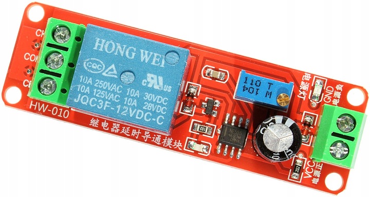 MODUŁ OPÓŹNIACZ NE555 12V 0-10S