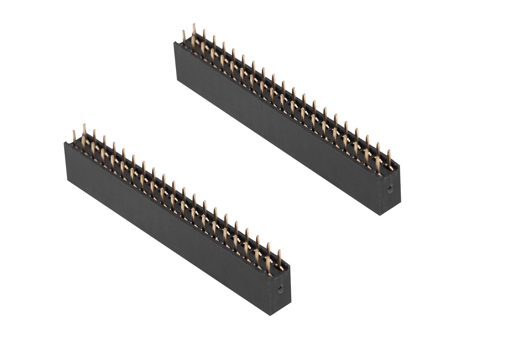 2szt. GNIAZDO SZPILKOWE LISTWA GOLDPIN ŻEŃSKA 2x20 2,54MM