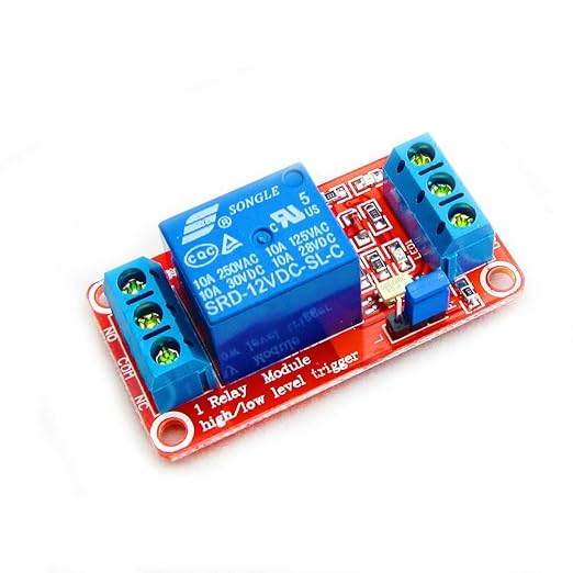 MODUŁ PRZEKAŹNIKA 1 KANAŁ Z OPTOIZOLACJĄ 12V 10A L/H ARDUINO
