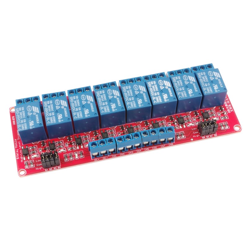 MODUŁ PRZEKAŹNIKA 8 KANAŁÓW Z OPTOIZOLACJĄ 5V 10A L/H ARDUINO