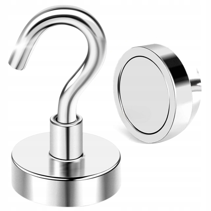 NEODYMOWY MAGNES Z HACZYKIEM - 16x5MM - WIESZAK MOCNY