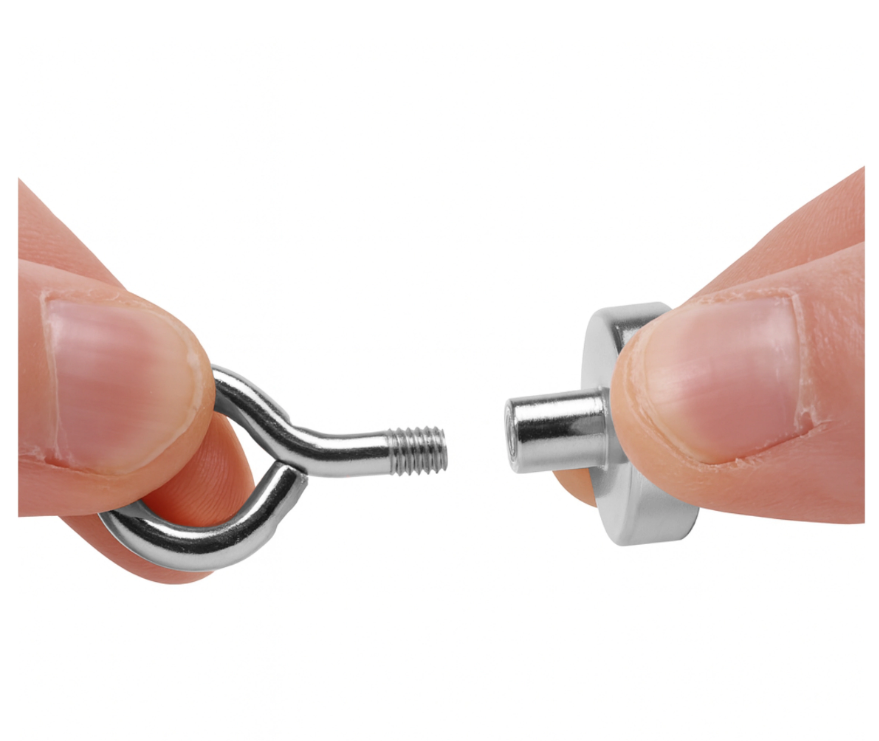 NEODYMOWY MAGNES Z HACZYKIEM PEŁNYM - 16x5MM