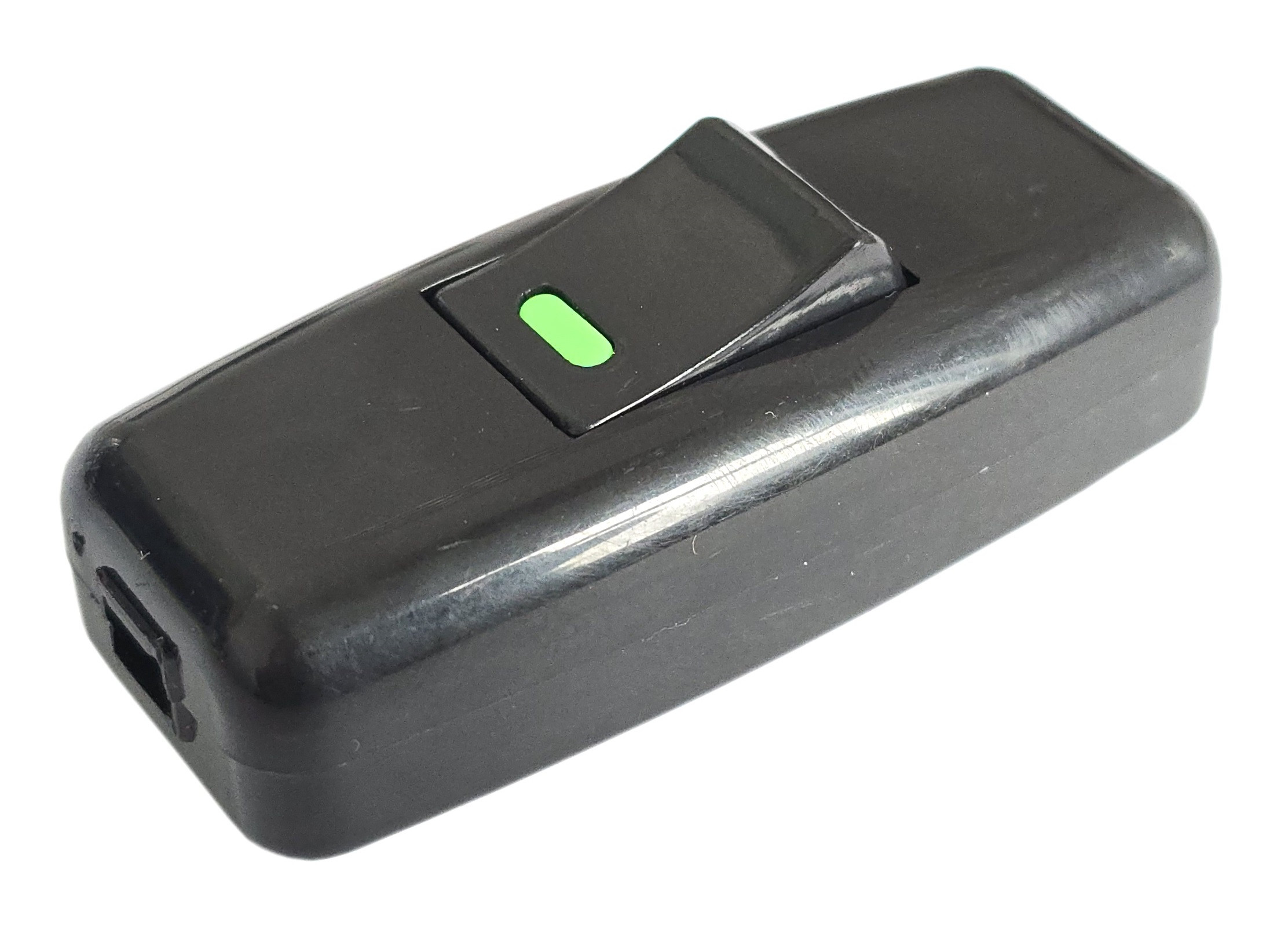 PRZEŁĄCZNIK PRZELOTOWY CZARNY 10A 250V MONTOWANY NA KABEL