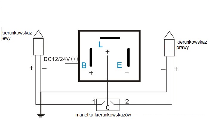 PRZERYWACZ KIERUNKOWSKAZÓW 12V LED REGULOWANY 3 PIN