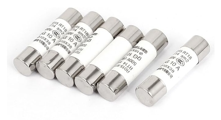 5szt. BEZPIECZNIK TOPIKOWY CERAMICZNY SZYBKI 5A 10x38mm