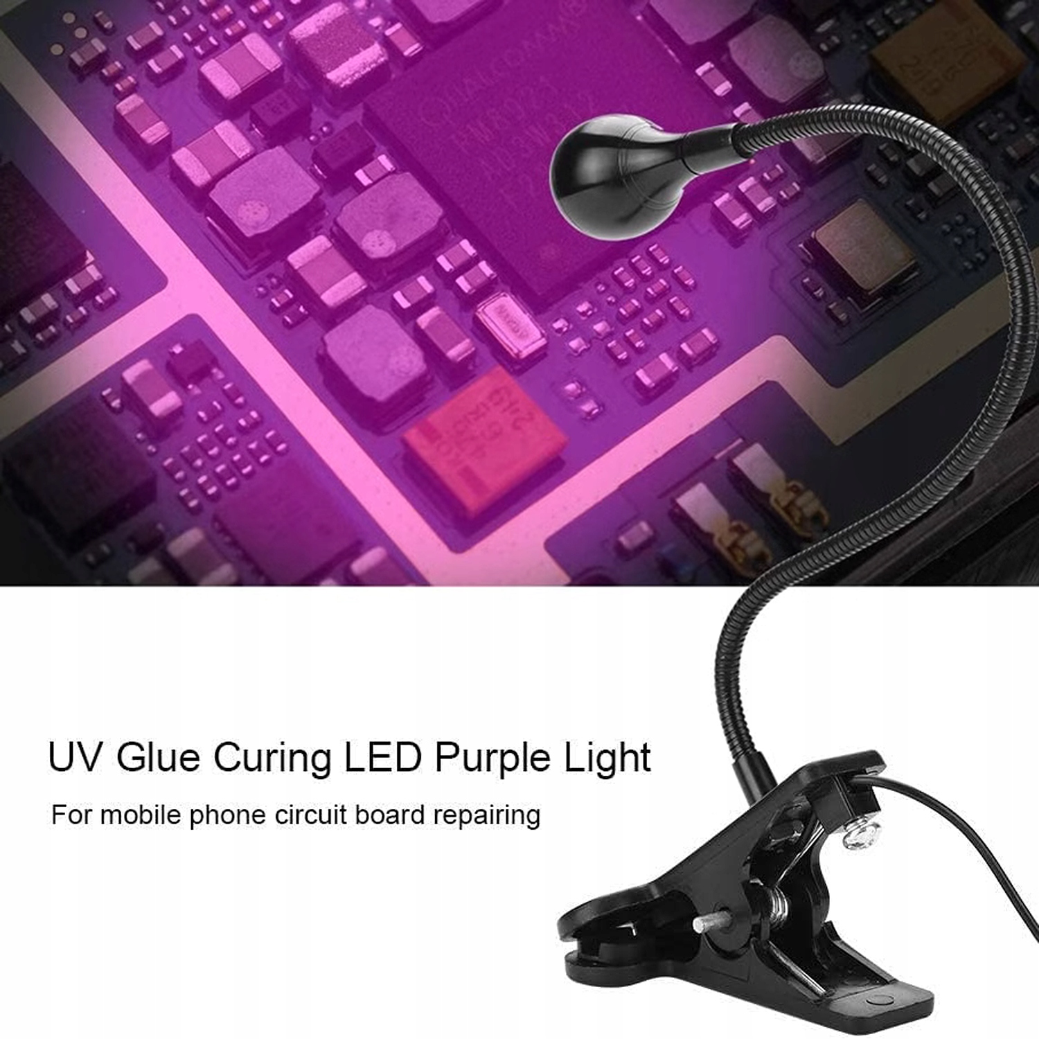 LAMPKA ULTRAFIOLETOWA USB DO ULTWARDZANIA LAKIERÓW, ŻELI, KLEI, ŻYWIC