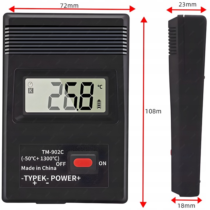 SERWISOWY MIERNIK TEMPERATURY BGA SMD SPALIN NA PIECU SPRAWDZONY TM902C HQ