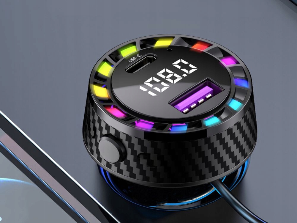 ŁADOWARKA SAMOCHODOWA USB C 14W I USB A 15W DO GNIAZDA ZAPALNICZKI SZYBKA