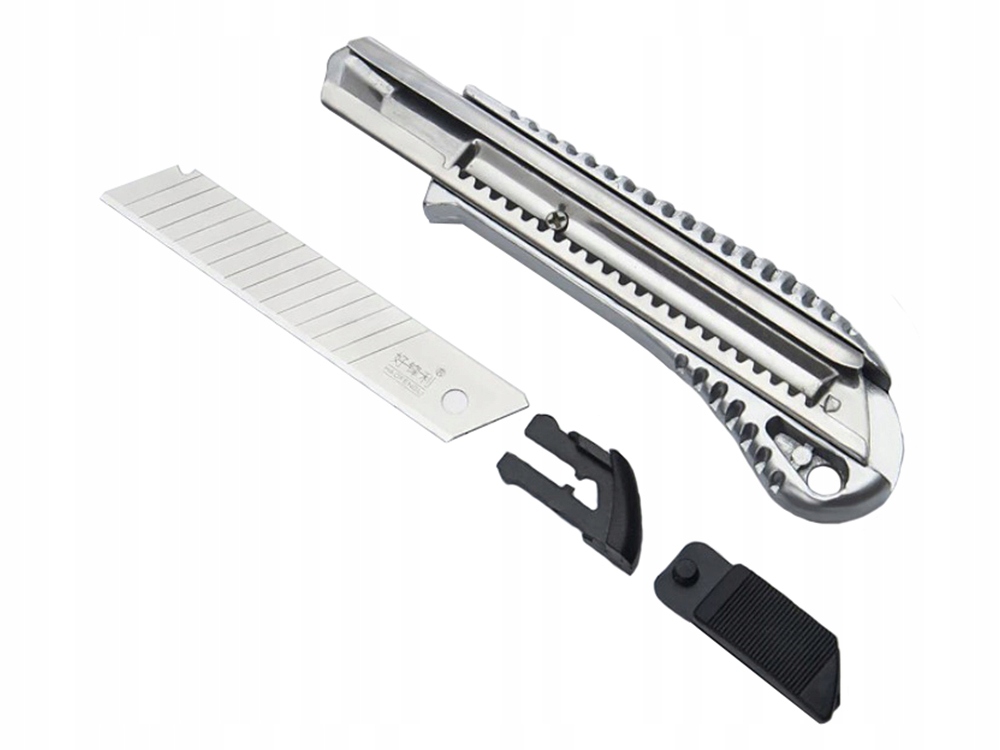 NÓŻ DO TAPET METALOWY NOŻYK 18MM OSTRZE ŁAMANE UNIWERSALNY