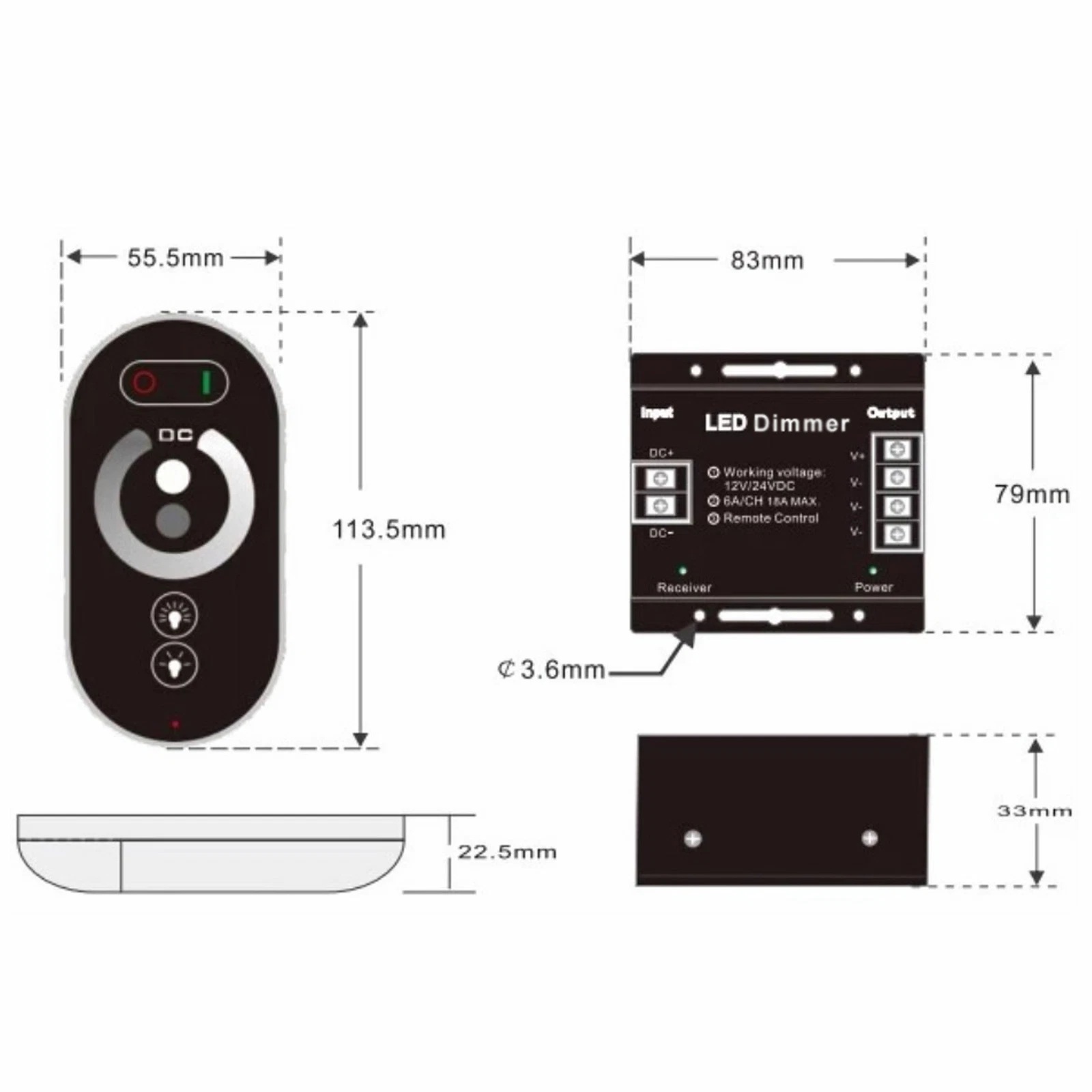 REGULATOR OBROTÓW DIMMER Z PILOTEM