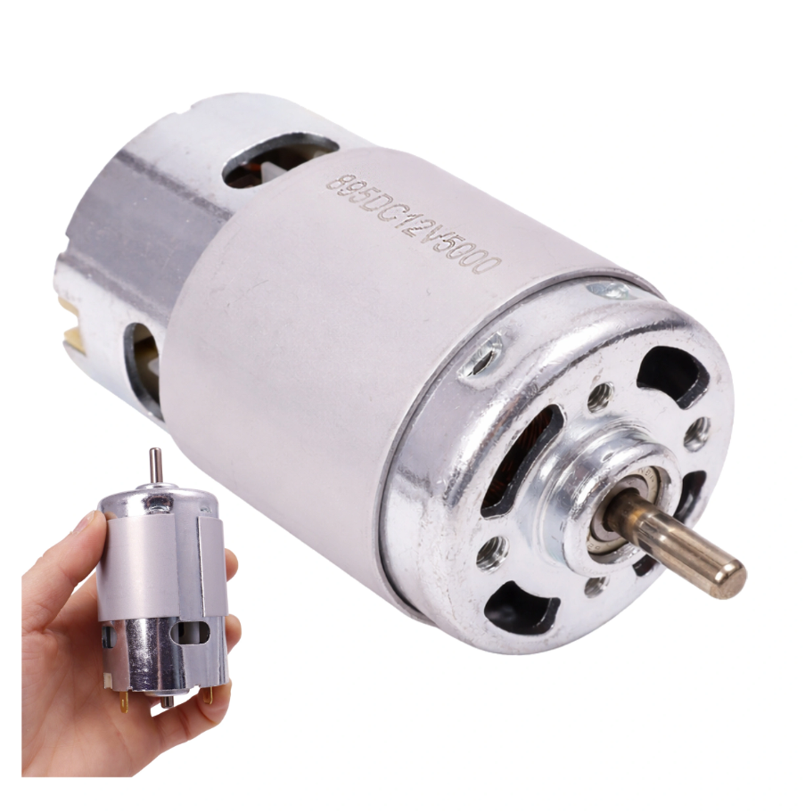 SILNIK SZCZOTKOWY DC 12-24V - 895 - OŚ 5MM - 10 000 RPM - PODWÓJNE ŁOŻYSKO