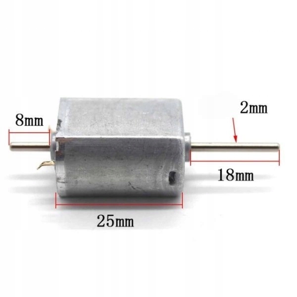 SILNIK SZCZOTKOWY DC KLASY 130 3-6V Z PRZEKŁADNIĄ ŚLIMAKOWĄ - FK130SH