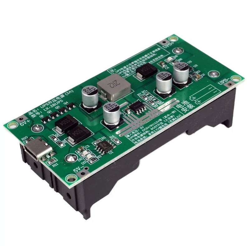 MODUŁ ZASILANIA AWARYJNEGO MINI UPS NA 2 x 18650 5V USB-C Z KOSZYKIEM