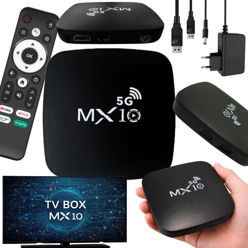 SMART TV BOX ODTWARZACZ MULTIMEDIALNY ANDROID 4K WIFI 5G 2/16GB ULTRA HD