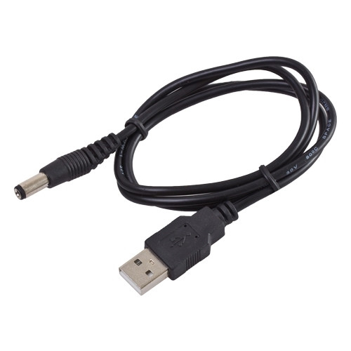 KABEL USB Z WTYKIEM DC 2.5/5.5 L=100cm