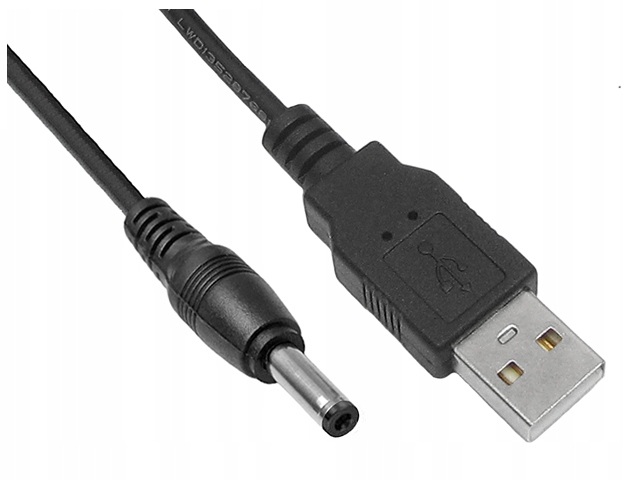 KABEL ZASILAJĄCY USB Z WTYKIEM DC 1,35 / 3,5 mm 1 Metr ŁADUJĄCY ŁADOWARKA