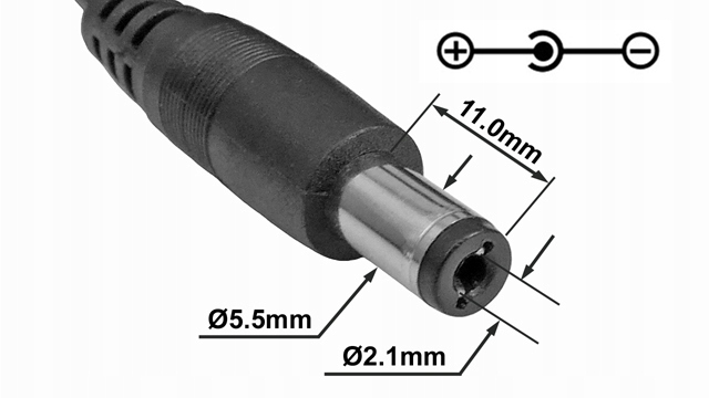 KABEL ZASILAJĄCY USB Z WTYKIEM DC 2,1 / 5,5 mm 1 Metr ŁADUJĄCY ŁADOWARKA