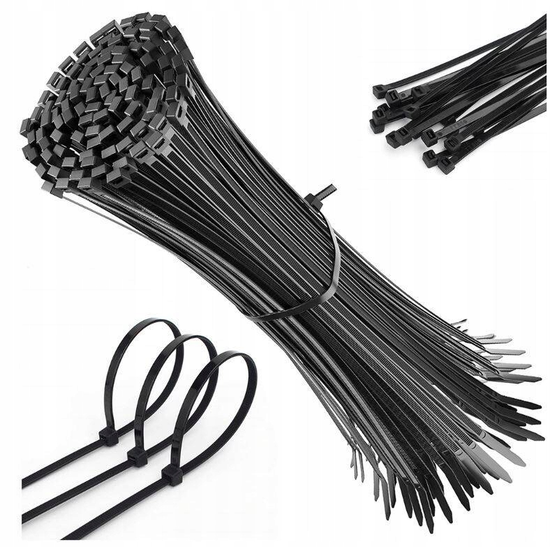 OPASKI ZACISKOWE KABLOWE 5mm x 200 TRYTKI TRYTYTKI 500 SZTUK CZARNE