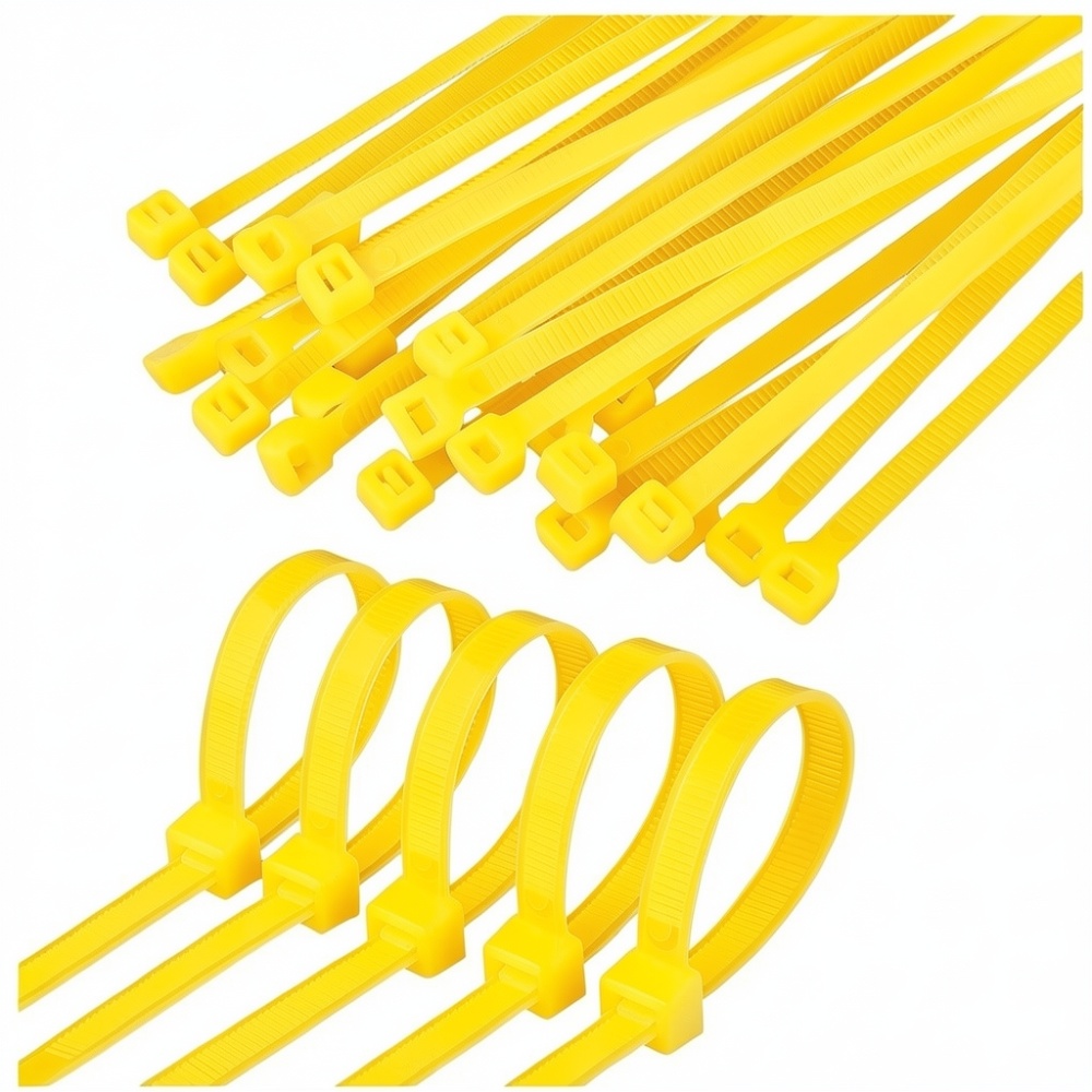 OPASKI ZACISKOWE KABLOWE 5mm x 200 TRYTKI TRYTYTKI 500 SZTUK ŻÓŁTE