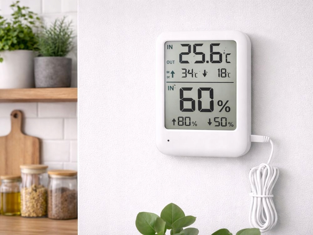 STACJA POGODOWA POGODY LCD TERMOMETR SONDA HIGROMETR POKOJOWY ZEWNĘTRZNY