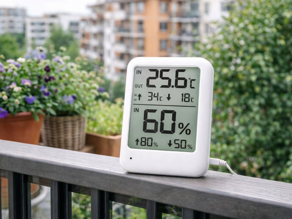STACJA POGODOWA POGODY LCD TERMOMETR SONDA HIGROMETR POKOJOWY ZEWNĘTRZNY