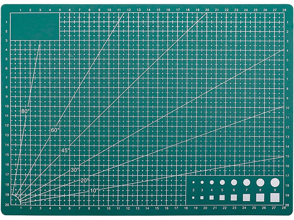 MATA MODELARSKA A4 220x300MM SAMO-NAPRAWCZA DO PRECYZYJNEGO CIĘCIA ZIELONA DWUSTRONNA