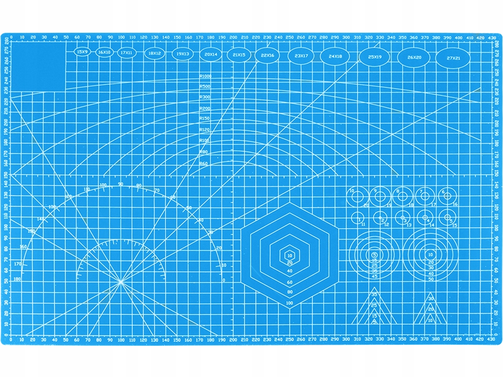 MATA MODELARSKA A3 450x300MM SAMO-NAPRAWCZA DO PRECYZYJNEGO CIĘCIA NIEBIESKA DWUSTRONNA