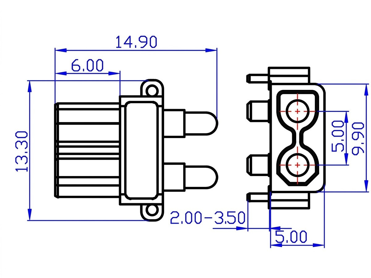GNIAZDO ZŁĄCZE KONEKTOR XT30 F DO PCB