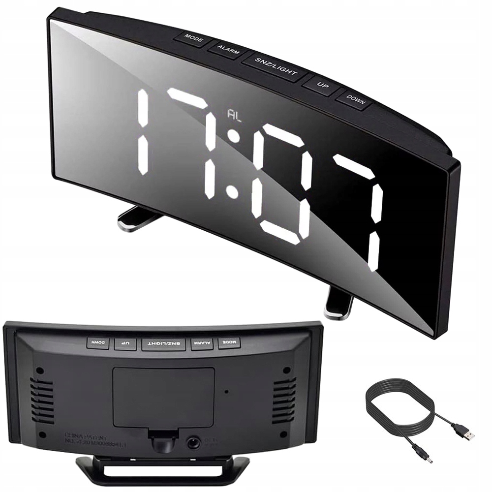 ZEGAR CYFROWY ELEKTRONICZNY BUDZIK LED TERMOMETR