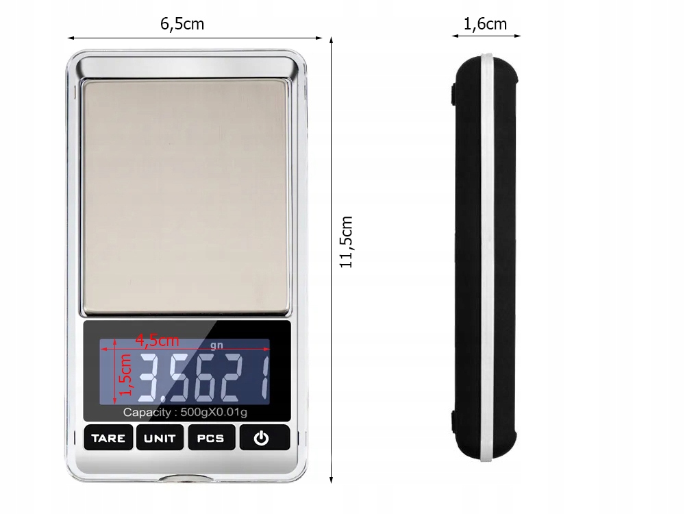 WAGA JUBILERSKA ELEKTRONICZNA PRECYZYJNA 500g/0,01g