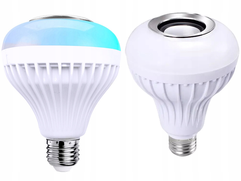 ŻARÓWKA KOLOROWA LED RGB GŁOŚNIK BLUETOOTH PILOT E27