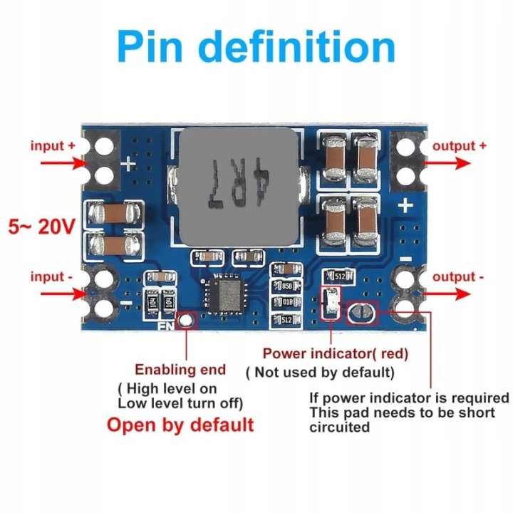 PRZETWORNICA NAPIĘCIA STEP-DOWN 7-20V NA 5V 5A MINI560