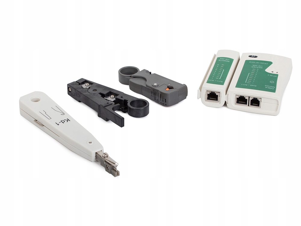 TESTER SIECIOWY ZESTAW LSA ZACISKARKA WCISKARKA RJ45 ETUI