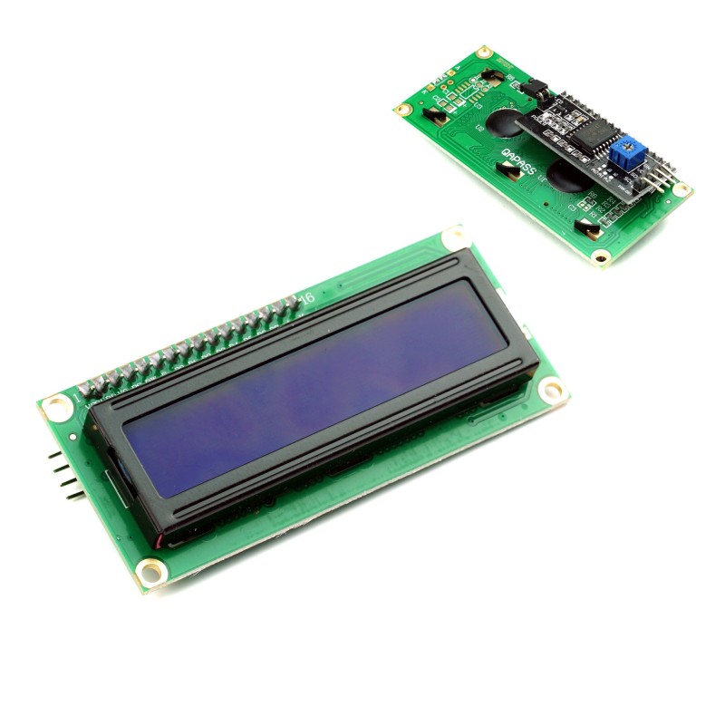 WYŚWIETLACZ LCD1602 ALFANUMERYCZNY 2x16 HD44780 + KONWERTER I2C
