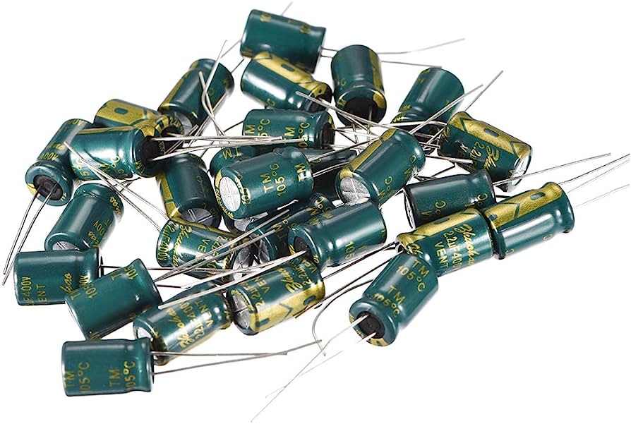 10 Sztuk KONDENSATOR 1UF 400V Ø8x12,5mm 10% TNT  JCCON LOW ESR ELEKTROLITYCZNY 