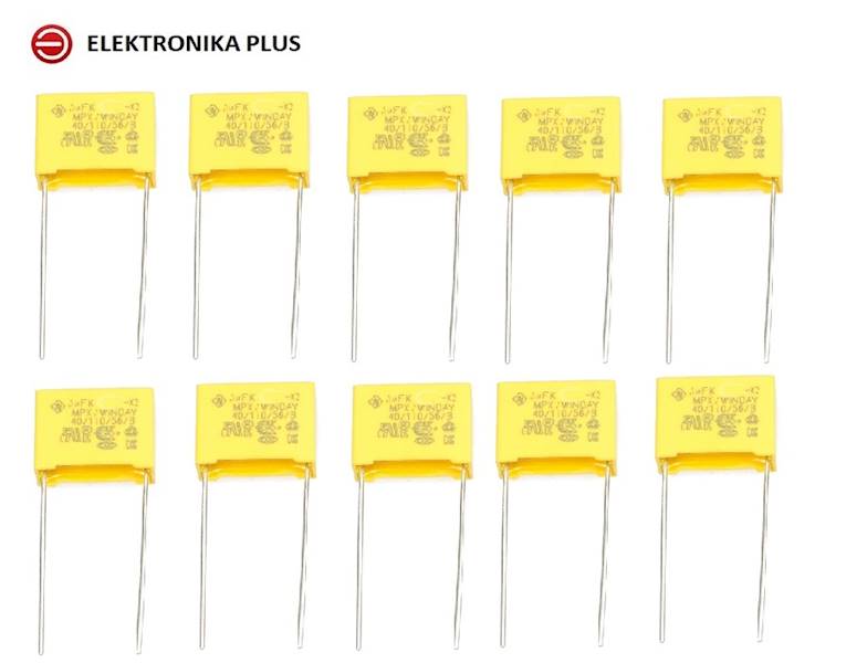 10szt. KONDENSATOR 100nF 275V AC 10% FOLIOWY