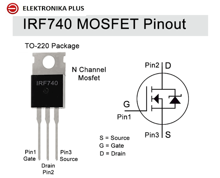 TRANZYSTOR IRF740 N-channel MOSFET 10A 400V TO220