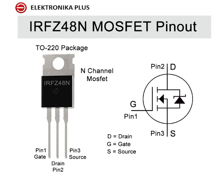 TRANZYSTOR IRFZ48N N-Channel MOSFET 53A 55V TO220