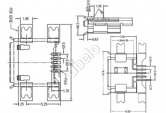 GNIAZDO USB MICRO SAMSUNG 5 PIN   
