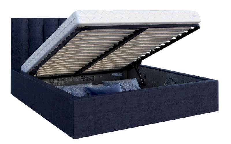 Łóżko: Colorado 180x200 (Paris Deep Blue) st.metal