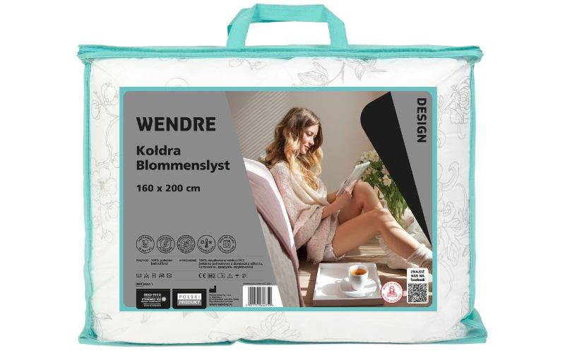 Blommenslyst - zestaw Kołdra 160x200 + 2 poduszki 