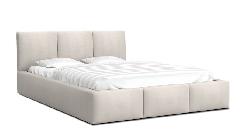 Łóżko: FRESIA 160x200 (welur kremowy) stelaż metalowy