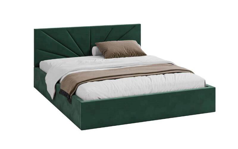 Łóżko: GEORGIA 180x200 (welur but.zieleń) st.metal