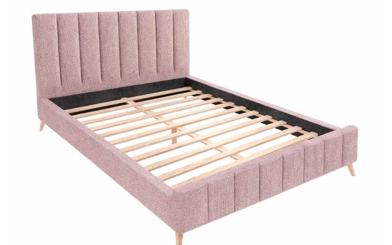 Łóżko: FRASCA 120x200 (boucle pastelowy róż)