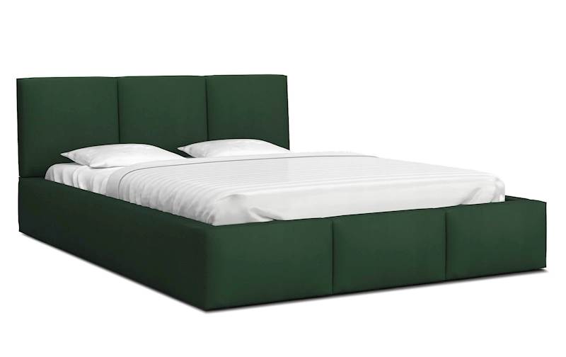 Łóżko: FRESIA 180x200 (welur butelkowa zieleń) stelaż metalowy