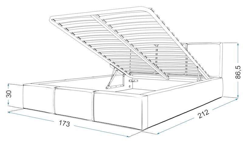 Łóżko: FRESIA 160x200 (welur szary) stelaż metalowy