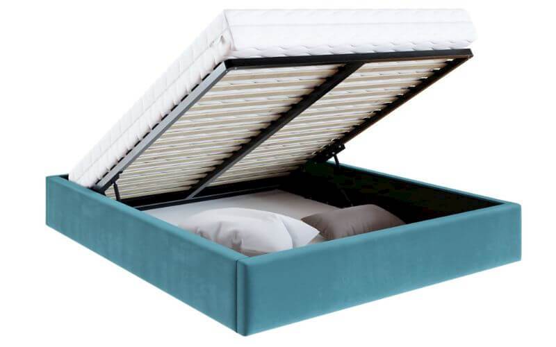 Łóżko: ORLANDO 180x200 (welur turkus)